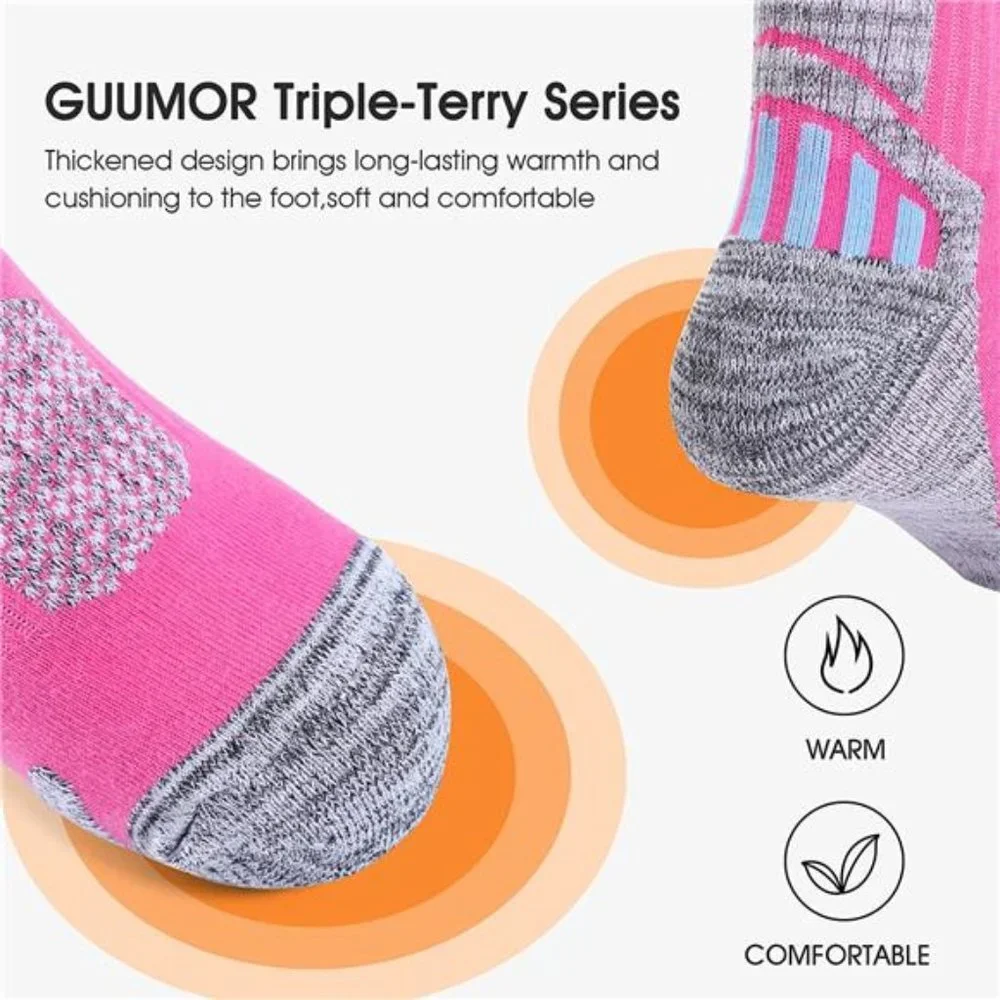 Women's Ski Socks for Snowboarding Skiing, Warm Thermal Winter Socks